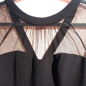 Maggy London Illusion Yoke Crepe Cocktail Dress